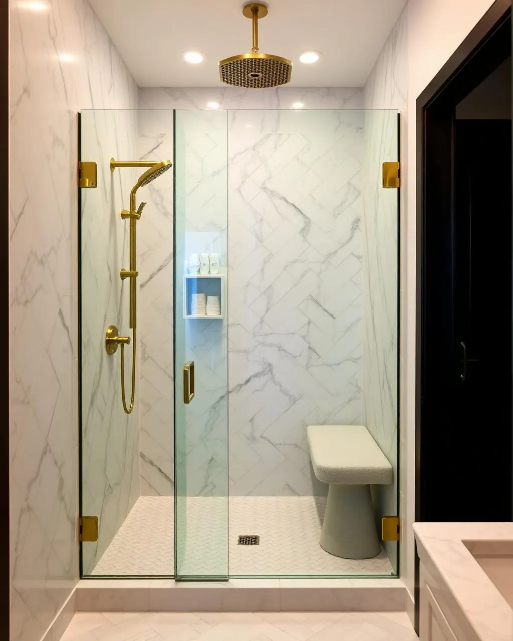 Walk-in shower remodel in Corona