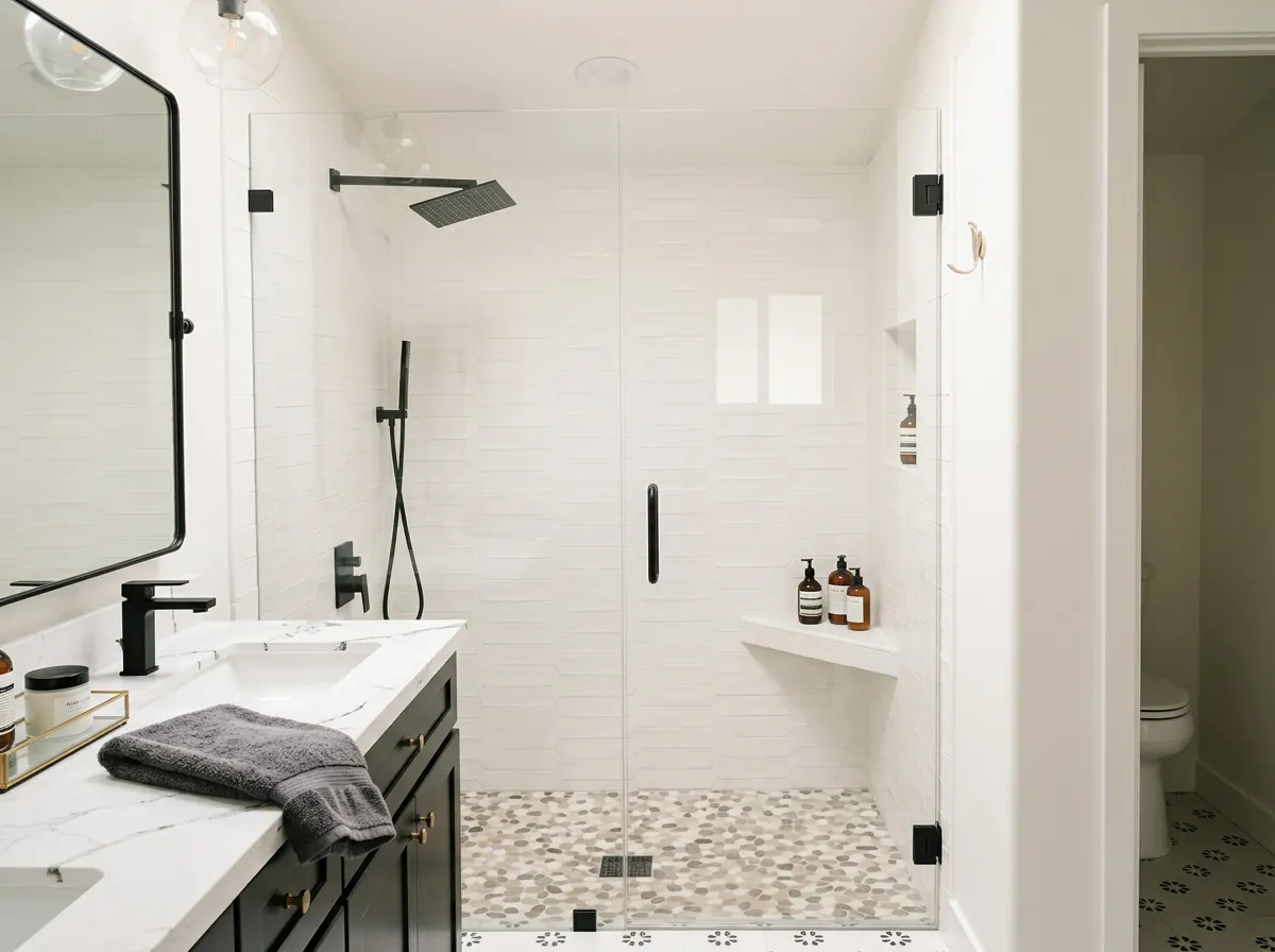 Walk-in shower remodel in Temecula
